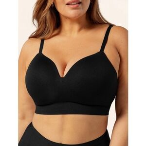 Truekind Women's Black Supportive Comfort Wireless Shaping Bra Size XL